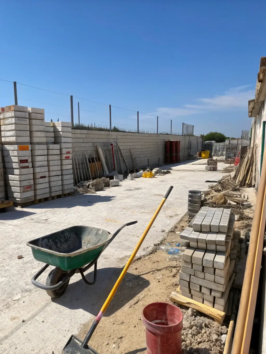 An image of a cleared construction site, showcasing the before-and-after transformation achieved by Evenii Grounds Contractors' site clearance services, emphasizing the efficiency and thoroughness of the process.